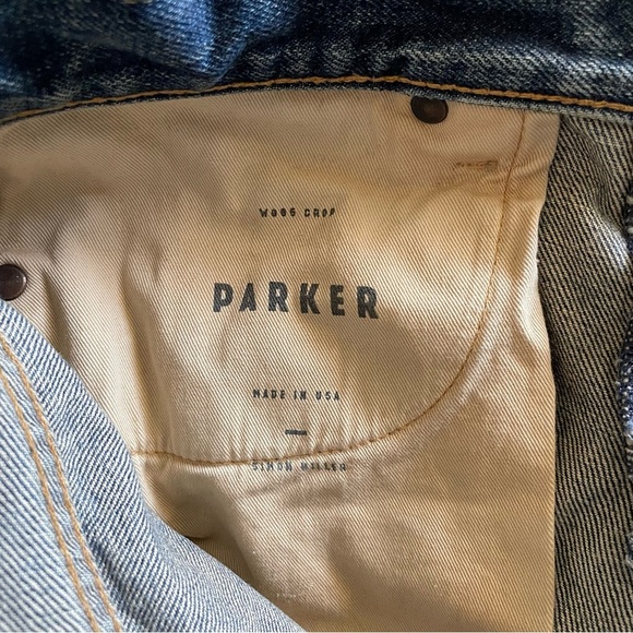 Simon Miller W005 Bora Cropped Wide Leg Jeans Womens 28 Blue Fringed Boho Hippie - Picture 3 of 14